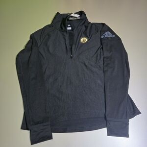 Adidas Boston Bruins NHL Climalite 1/4 Zip Pullover Jacket Black Women’s Large